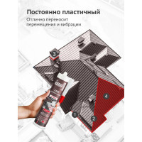 Клей KUDO HOME битумный для гибкой кровли, черный, 280 мл KBK-612