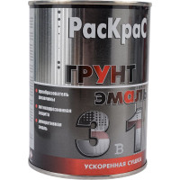Грунт-эмаль РасКрас 3 в 1, RAL 6005 темно-зеленый, банка 0,9 кг 4690417023592