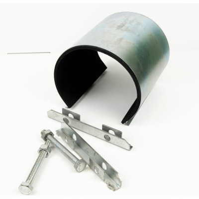 Ремонтный хомут ДТРД оцинк. краб 3-1/2" Дн 101-110, шир. 150 17009