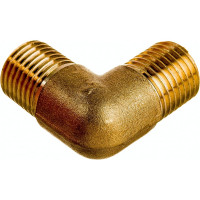 Уголок латунь резьба наружная 1/4" для компрессора Pegas pneumatic 4309