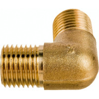 Уголок латунь резьба наружная 1/4" для компрессора Pegas pneumatic 4309