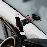 Держатель телефона на лобовое стекло SKYWAY короткая жесткая ножка, черный S00301045