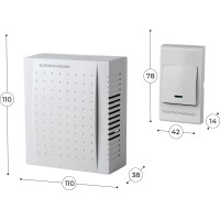 Электрический звонок Elektrostandard DBQ26M WM 1M IP44 бытовой дверной белый a055431