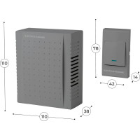 Электрический звонок Elektrostandard DBQ26M WM 1M IP44 бытовой дверной серый a055433