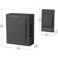 Бытовой электрический звонок Elektrostandard DBQ26M WM 1M IP44 дверной, черный a055432
