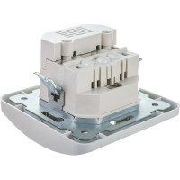 Одинарная розетка IN HOME CLASSICO с двумя USB белая 2147 4690612035260