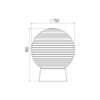 Светильник ЭРА НБП 0160004 с прямым основанием Гранат стекло IP20 E27 max 60Вт D150 шар Б0052008