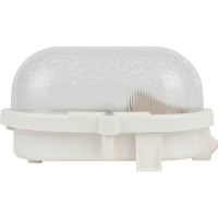 Светильник ЭРА НБП 01-60-012 с ободком Евро пластик/стекло IP53 E27 max 60Вт овал белый Б0052016