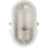 Светильник ЭРА НБП 01-60-012 с ободком Евро пластик/стекло IP53 E27 max 60Вт овал белый Б0052016