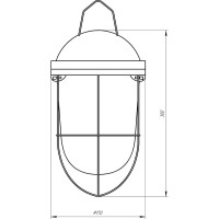 Светильник ЭРА НСП 02-100-003 с решеткой Желудь сталь стекло IP54 E27 max 100Вт белый Б0052019
