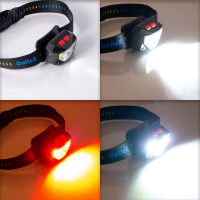 Светодиодный налобный фонарь Dollex на аккуммуляторе Li-Pol 3.7V 1000mA, COB (5W) + LED (3W) FIS-22