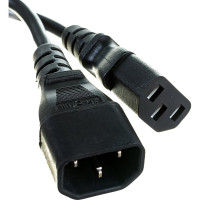 Кабель питания Hyperline PWC-IEC13-IEC14-1.0-BK монитор-компьютер IEC 320 C13 - IEC 320 C14 43793