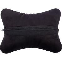 Автомобильная подушка под шею Dollex 300х210 мм, алькантара, черная PBA-1320