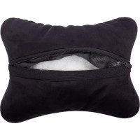 Автомобильная подушка под шею Dollex 300х210 мм, алькантара, черная PBA-1320