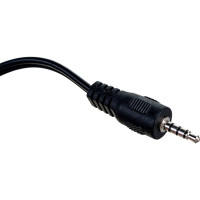 Переходник аудио Cablexpert Jack 3.5(M) 4pin/2xJack 3.5(F), 20см, черный, пакет CCA-417