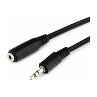 Кабель-удлинитель Cablexpert аудио, Jack 3.5(M)/Jack 3.5(F), 5м, черный, пакет CCA-423-5M