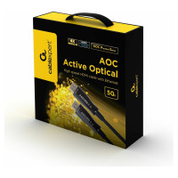 Активный оптический HDMIv2.0 кабель Cablexpert 50м 19M/19M AOC Premium S позолоченные разъемы экран CCBP-HDMI-AOC-50M