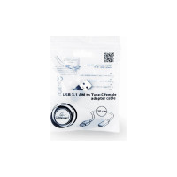 Кабель-переходник Cablexpert USB3.0 AM/Type-C(F), медь, Pro, 0.1м, черн, пакет A-USB3-AMCF-01