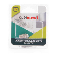 Соединитель Cablexpert F мама / F мама с гайкой и шайбой, блистер APL-FF-01