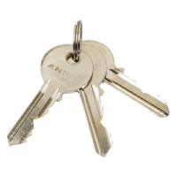 Цилиндр замка ANBO 2200 ключ/ключ, английский, 3 ключа, никель 3545 l3596 ANBO22003545