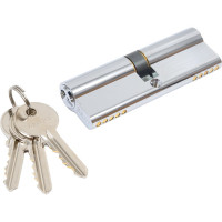 Цилиндр замка ANBO 2200 ключ/ключ, английский, 3 ключа, никель 4545 l3599 ANBO22004545