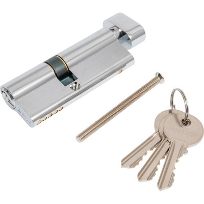 Цилиндр замка ANBO 2200Т ключ/барашек, английский, 3 ключа, никель 3545 l3600 ANBO2200Т3545