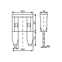 Флажковые предохранители Alca мини 5 А, 5 шт. в блистере 670100