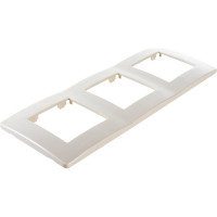 Рамка для розеток и выключателей ЭРА Серия 12 12510302 на 3 поста, Сатин, слоновая кость Б0052520