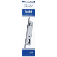 Врезной дверной замок DORF для ПВХ, м/о 92 мм, пл. 16 мм, д/м 25 мм, с роликовой защелкой DORF_92_16_25R