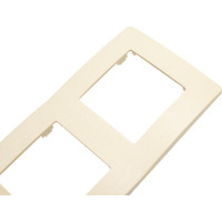 Рамка для розеток и выключателей ЭРА Серия 12 на 5 постов, Сатин, слоновая кость Б0052540