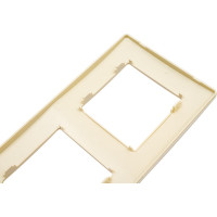 Рамка для розеток и выключателей ЭРА Серия 12 на 5 постов, Сатин, слоновая кость Б0052540