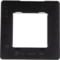 Рамка для розеток и выключателей ЭРА Серия 12 12510106 на 1 пост, Сатин, черный Б0052504