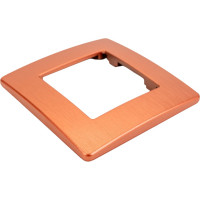 Рамка для розеток и выключателей ЭРА Серия 12 12510114 на 1 пост, Сатин, медь Б0052507