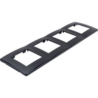 Рамка для розеток и выключателей ЭРА Серия 12 12510406 на 4 поста, Сатин, черный Б0052534