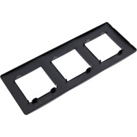 Рамка для розеток и выключателей ЭРА Серия 12 12510306 на 3 поста, Сатин, черный Б0052524