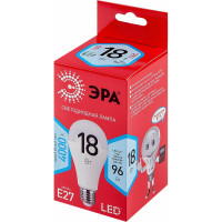 Светодиодная лампочка ЭРА RED LINE LED A65-18W-840-E27 R 18 Вт груша нейт, белый свет Б0052381
