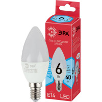 Светодиодная лампочка ЭРА RED LINE LED B35-6W-840-E14 R 6 Вт свеча нейтральный белый Б0051057