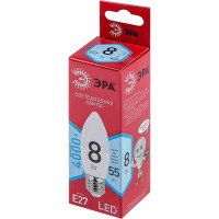 Светодиодная лампочка ЭРА RED LINE LED B358W840E27 R E27 / Е27 8 Вт свеча белый свет Б0050695