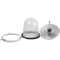 Светильник без решетки ЭРА Желудь сталь/стекло IP54 E27 max 100Вт 170х260 белый Б0052017