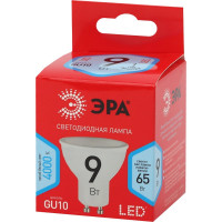 Светодиодная лампочка ЭРА RED LINE LED MR16-9W-840-GU10 R софит нейтральный белый Б0050692