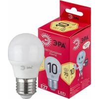 Светодиодная лампочка ЭРА RED LINE LED P45-10W-827-E27 R E27 / Е27 10 Вт шар теплый белый свет Б0050698