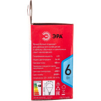 Светодиодная лампочка ЭРА RED LINE LED P45-6W-840-E14 R E14 6Вт шар нейтральный белый свет Б0052443