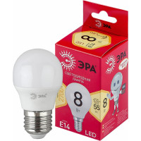 Светодиодная лампочка ЭРА RED LINE LED P45-8W-827-E14 R Е14 / E14 8 Вт шар теплый белый Б0050697