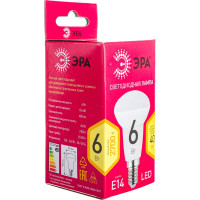 Светодиодная лампочка ЭРА RED LINE LED R50-6W-827-E14 R 6Вт рефлектор теплый белый Б0050699