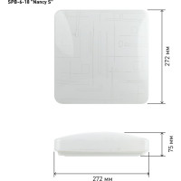 Потолочный светодиодный светильник ЭРА Классик без ДУ SPB-6-18 Nancy S 18Вт 4000К квадратный Б0051092