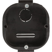Установочная коробка ЭРА KUTS-60-60-43-s-black усиленная для твердых стен черная Б0052723