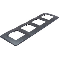 Рамка для розеток и выключателей ЭРА Серия 12 12510412 на 4 поста, сатин, графит Б0052535