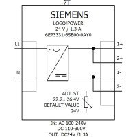 Блок питания Siemens LOGO!POWER 100-240В  24В 1.3A 6EP33316SB000AY0