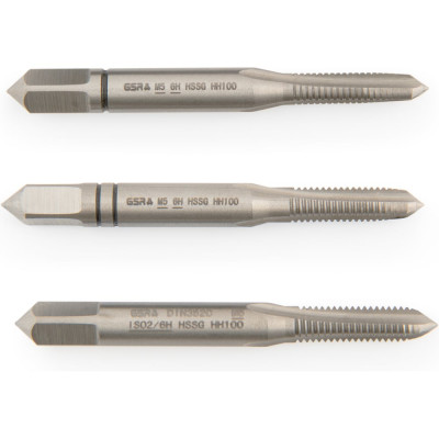 Ручные метчики GSR M5х0,8 HSSG DIN352 6H набор 3 шт для глухих и сквозных отверстий  B00105170