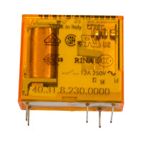 Миниатюрное реле Finder 1 перекидной контакт 10А, 230В AC, 403182300000